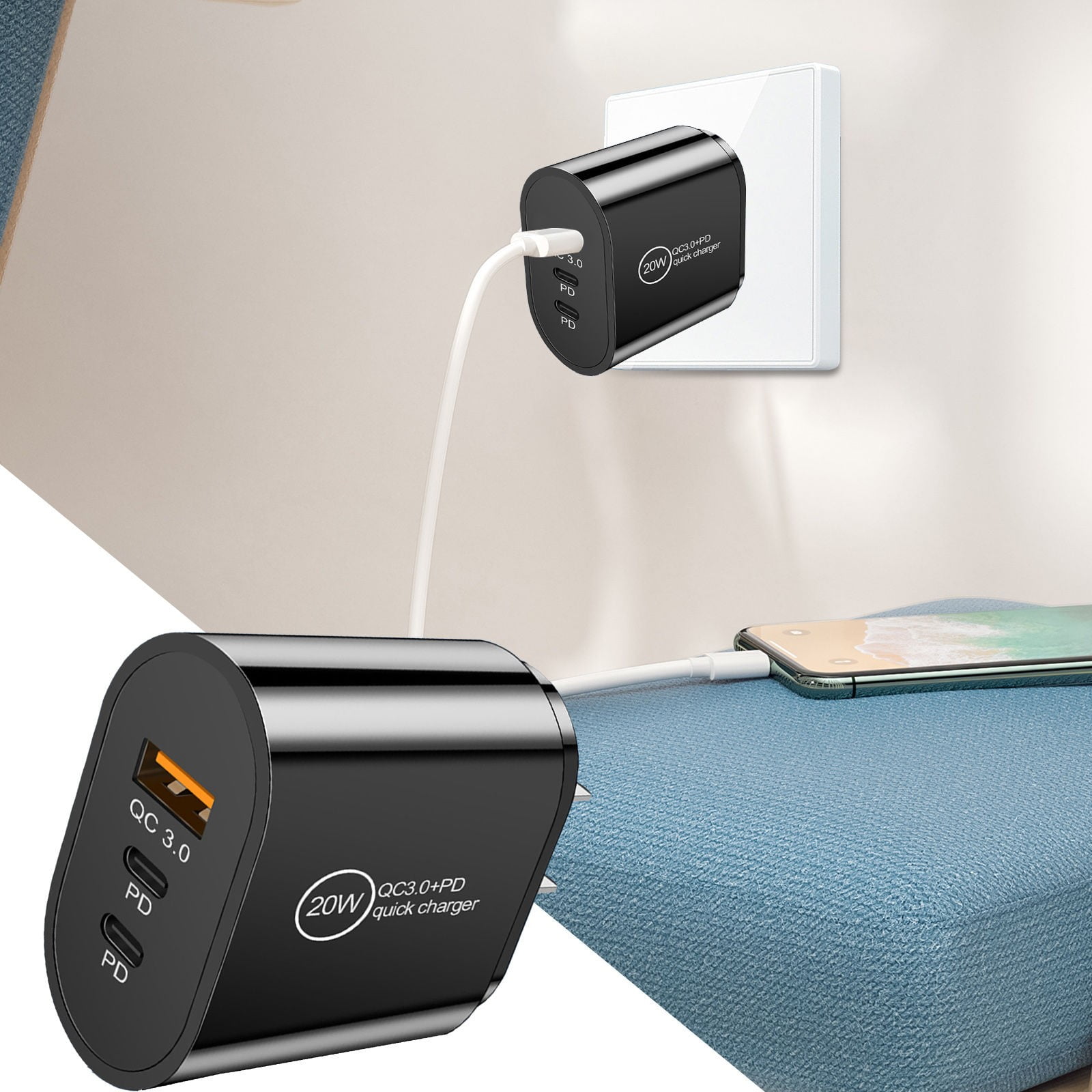 Chargers for Android Phones Charging Cubes Fast Charging 10 Chargers