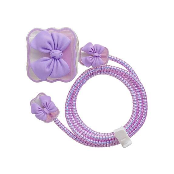 Chargers Cable Protective Cover Protector for Mobile Phone Bow Knot