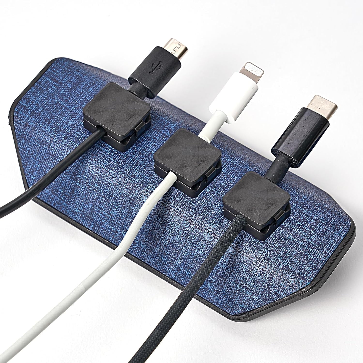 Chargeworx Magnetic Cord Holder, 3 Magnetic Cable Clips Included, Cable Management Desk Organizer, Strong Magnet Office Desk Accessories, Cable Organizer, Wire Management, Computer Accessories