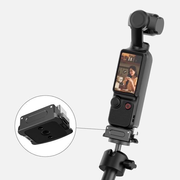 Charging Adapter Base for DJI Osmo Pocket 3, Type-C Charging Dock Base Bracket Charging Adapter Mount  with 1/4 Screw for Handle Selfie Stick Tripods,etc