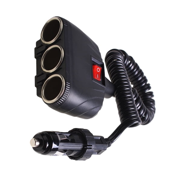 Charging Adapter Splitter Adapter 3 Socket Car Charging Adapter Plug Splitter Charging Adapter Car Plug Outlet Splitter