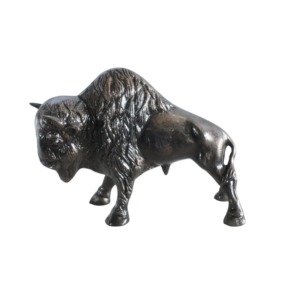 Charging American Bison Buffalo Aluminum Wildlife Statue 23"x8"x16"H