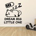 thumbnail image 1 of Charging Animal Sweet Dreams Good Night Dream Quotes Cute Sleeping Vinyl Design Wall Sticker Art Decal Boys Girls Kids Toddler Room Bedroom Nursery Kinder Decors Stickers Decoration Size (20x20 inch), 1 of 3