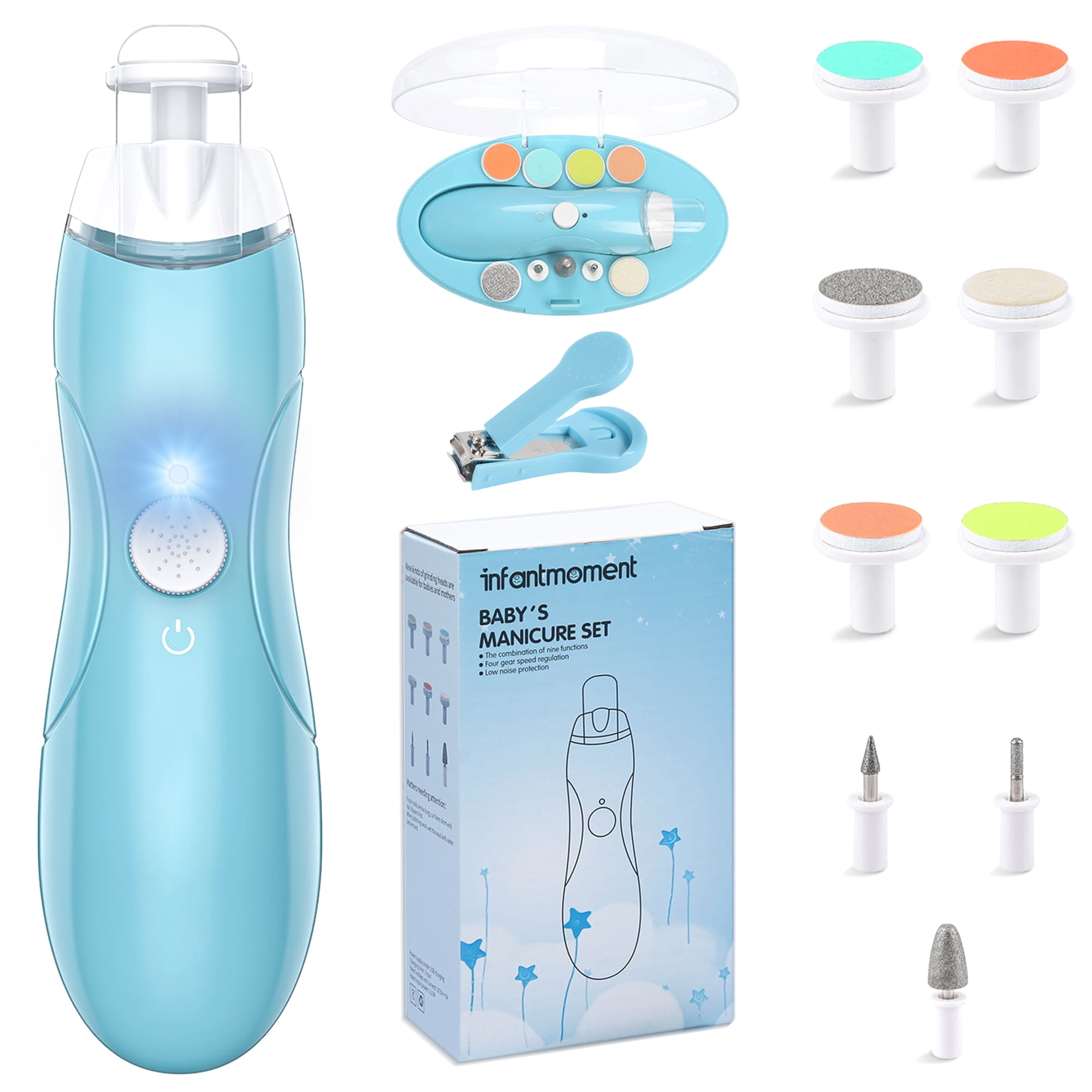 Charging Baby Nail Trimmer Electric File Clippers LED light 9 Grinding Heads 9 1 Safe Trimmer Kit Additional Replacement Heads Blue faa26146 88c9 4ec3 b1f0 dcb2ef3d3e5b.3886b10d9f9f1c97f59a1dfa16967ff1