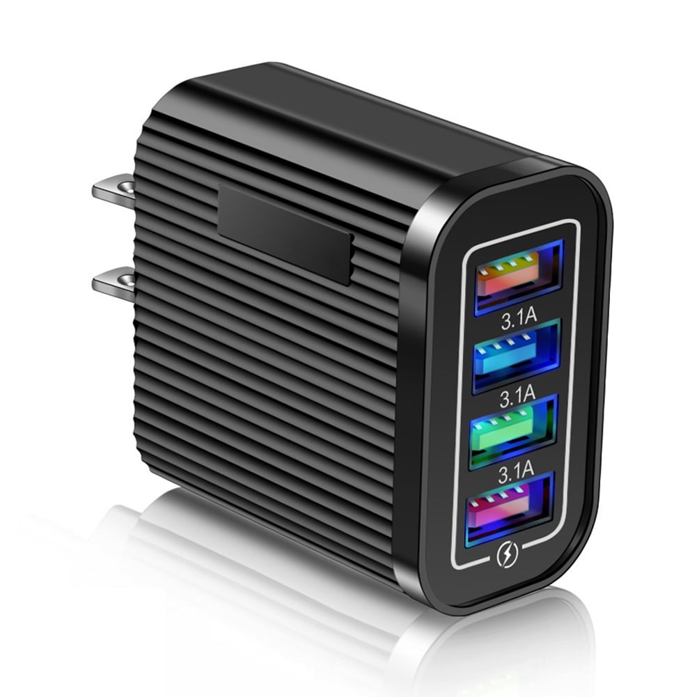 Charging Blocks Phone Charger 4 USB Ports Power Adapter Charger Box ...