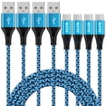 thumbnail image 1 of Charging Cable 6ft,4PACK Type C USB Fast Charging Cable 6ft,AILKIN USB A to USB C Cable 6ft High Speed Android Charger Type C Charging Cords USB-C Phone Cables,Blue, 1 of 6