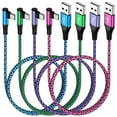 thumbnail image 1 of Charging Cable 6ft,Type C Charger 4PACK HopePow Right Angle Usb C to Usb A Cable 6ft 90 Degree Usb Cable High Speed Android Phone Charger Cord Type C Fast Charging, 1 of 7