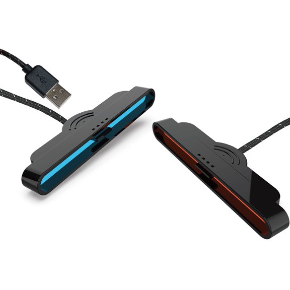 Charging Cable Double Port Fast Charges with LED Indicators ABS Double Port Charging Dock for Switch2