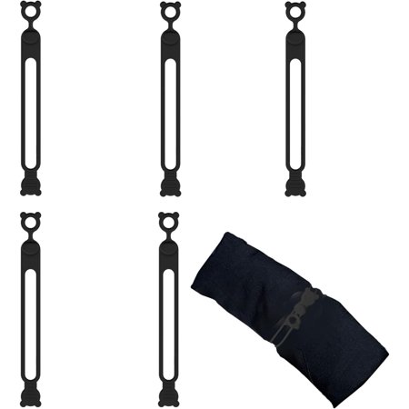 Charging Cable Organizer | 5 Silicone Ties, Elastic Cable Organizer, Versatile Cable Management Organizer for Grouping and Attaching Cable Wires