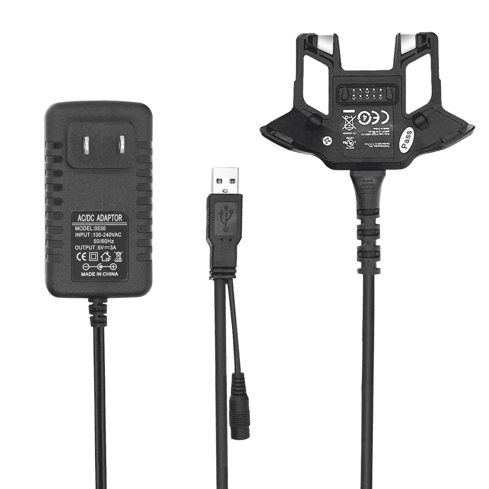 Charging Cable for Zebra Motorola TC70 TC75 Scanner USB Charger Cable with Adapter CBL-TC7X-USB1-01 for TC72 TC77 Scanner