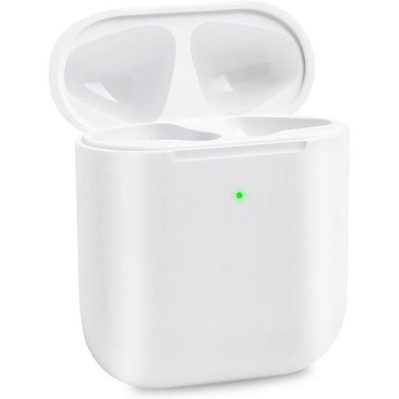 Charging Case Compatible with Airpods 2nd Generation, Replacement 1st Gen Charger Case Only with Bluetooth Pairing Sync Button No Earbuds Off-White