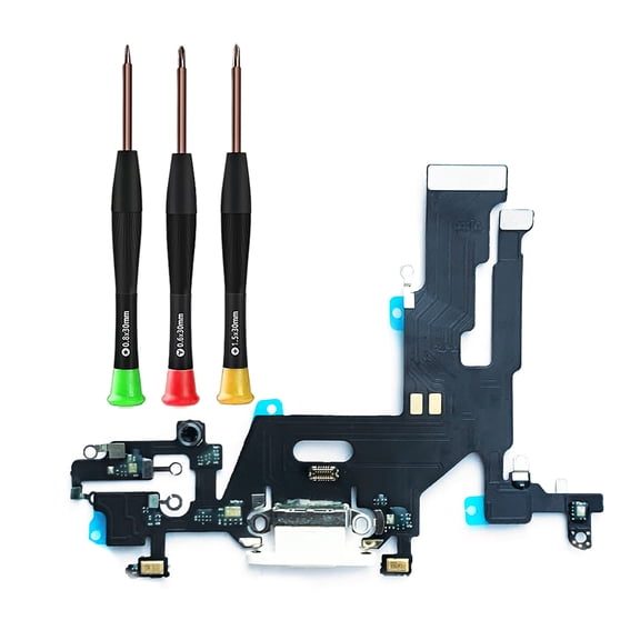 Charging Connector for iPhone 11 – Dock Connector Replacement Flex Cable for iPhone 11 6.1 inch 2019 with Screwdriver (Black)