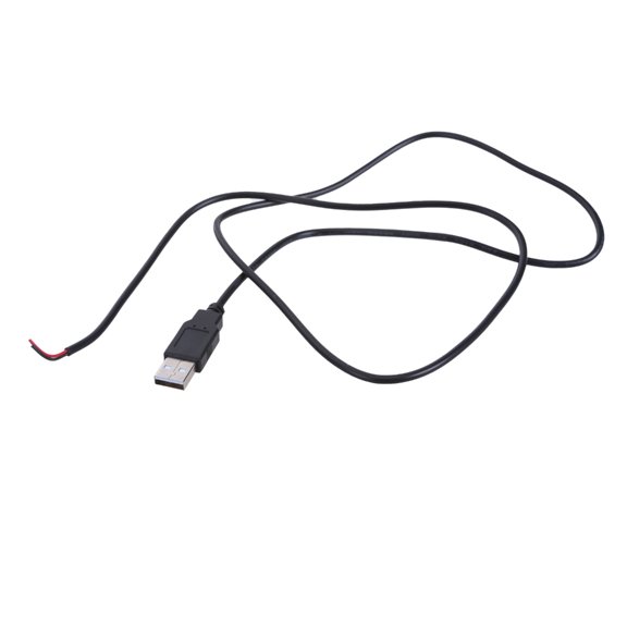 Charging Cord Extension Wire Power Supply Cable 2 Pin Bare Wire 22AWG USB Male USB Open End Cable for LED Light Fan