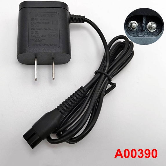 Charging Cord for Shaver, Replacement Power A00390 Cable for S300, 301, 512, 526, RQ310 Series Beard Trimmer Adapter Charging Cord 4.3V Power Supply Cord (Black)