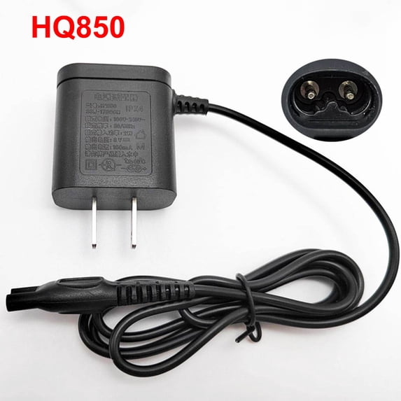 Charging Cord for Shaver, Replacement Power HQ850 Cable for AT600 AT610 HQ912 HQ902 HQ904 Series Beard Trimmer Adapter Charging Cord 8V Power Supply Cord (Black)