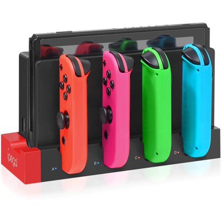 Charging Dock Compatible with Nintend Switch & Switch OLED Model Joycons, Switch Controller Charger Dock Station for Joycon Charges up to 4pcs, Charging Stand Station for Nintend Switch/OLED Model