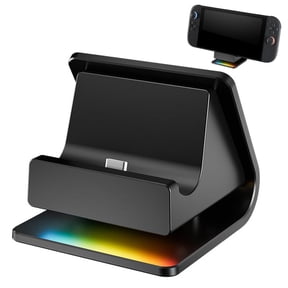 Charging Dock for Nintendo Switch 2, Portable Charging Station Stand with RGB Lights, Non-Slip Charger Docking Station for Switch 2 Charging Accessories