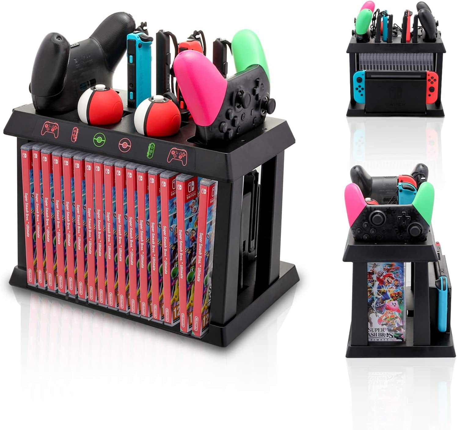 Charging Dock for Nintendo Switch Joy Cons, Pro Controllers and Poke ...