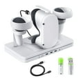 thumbnail image 1 of Charging Dock for Oculus Quest 2 - VR Headset and Controller Charging Dock Station with RGB Light and 3x USB 2.0 Ports - USB-C Cable for Fast Charging and Data Transfer, 1 of 6
