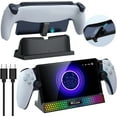 thumbnail image 1 of Charging Dock for PlayStation Portal, 3 in 1 Charging Stand for PS5 Portal with 14 RGB Light and 4.9ft USB C Charging Cable, Portable Charger Accessories for PlayStation Portal Remote Player(Black), 1 of 8