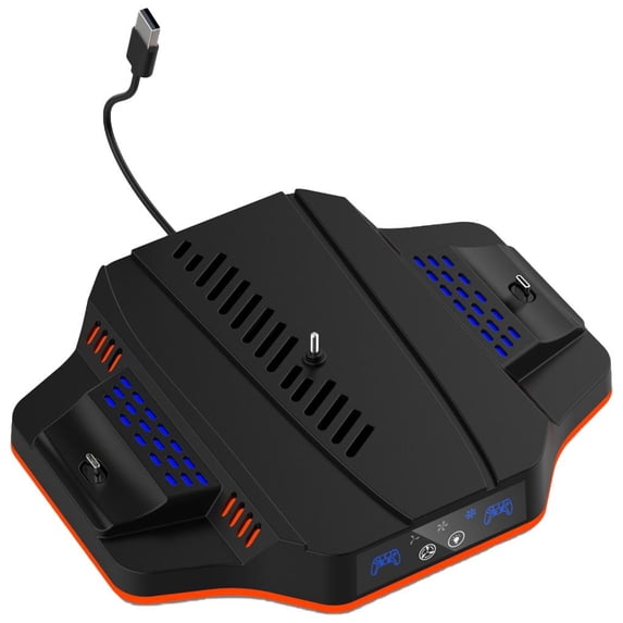 Charging Dock Stand Build-in Cooling Fan Adjust with LED Lighting for P5 Slim