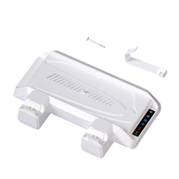 Charging Dock Stand for Digital Disc Editions, Space Saving Tower Format, Two Remote Bays, Assist Controls, Type-C Connection