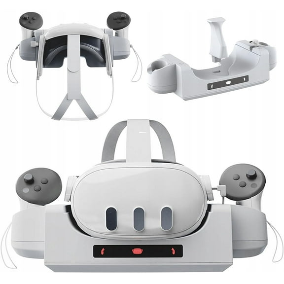 Charging Dock Station Compatible with Oculus/Meta Quest 3 VR Headset and Controller Fast Charger Base Wall Mount Charging Stand for Quest3 Accessories