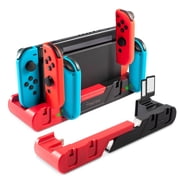 Charging Dock Station for Nintendo Switch & OLED Model Joycon Controller Charger with USB Port, 2 Game Card Holder Slots
