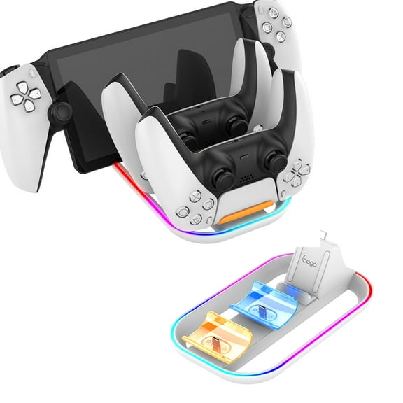 Charging Dock for Playstation Portal & Playstation 5 Controller, with RBG Light,PS5 Game Accessories