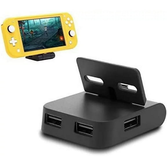 Charging Dock for Switch Lite, Mini Portable Folding Charging Station for Nintend Switch with USB HUB