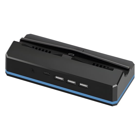 Gaming Dock with Adjustable Color Lights 2 Fast Speed Cooling Fan 3 USB Port Travel Friendly