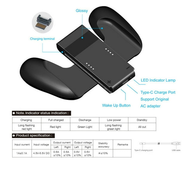 Charging Handle Grip Controller Charger Dock Holder for Wireless