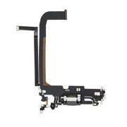 Charging Port Flex Cable Replacement for iPhone 13 Pro Max - Dock Connector Assembly with Microphone and Antenna, Compatible with A2484 A2641 A2643 A2644 A2645 Black