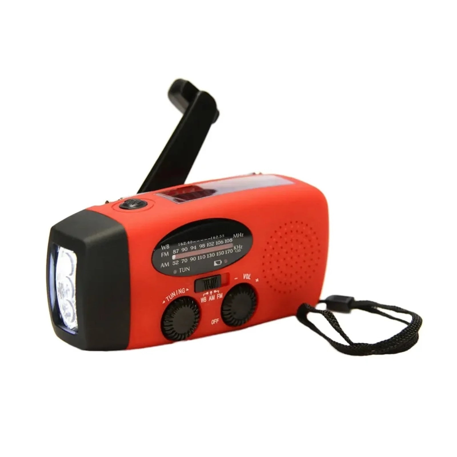 Charging Radio Flashlight Emergency Weather Radio Portable Hand Crank Radio USB Multifunctional Fm/am Radio Solar Hand Crank
