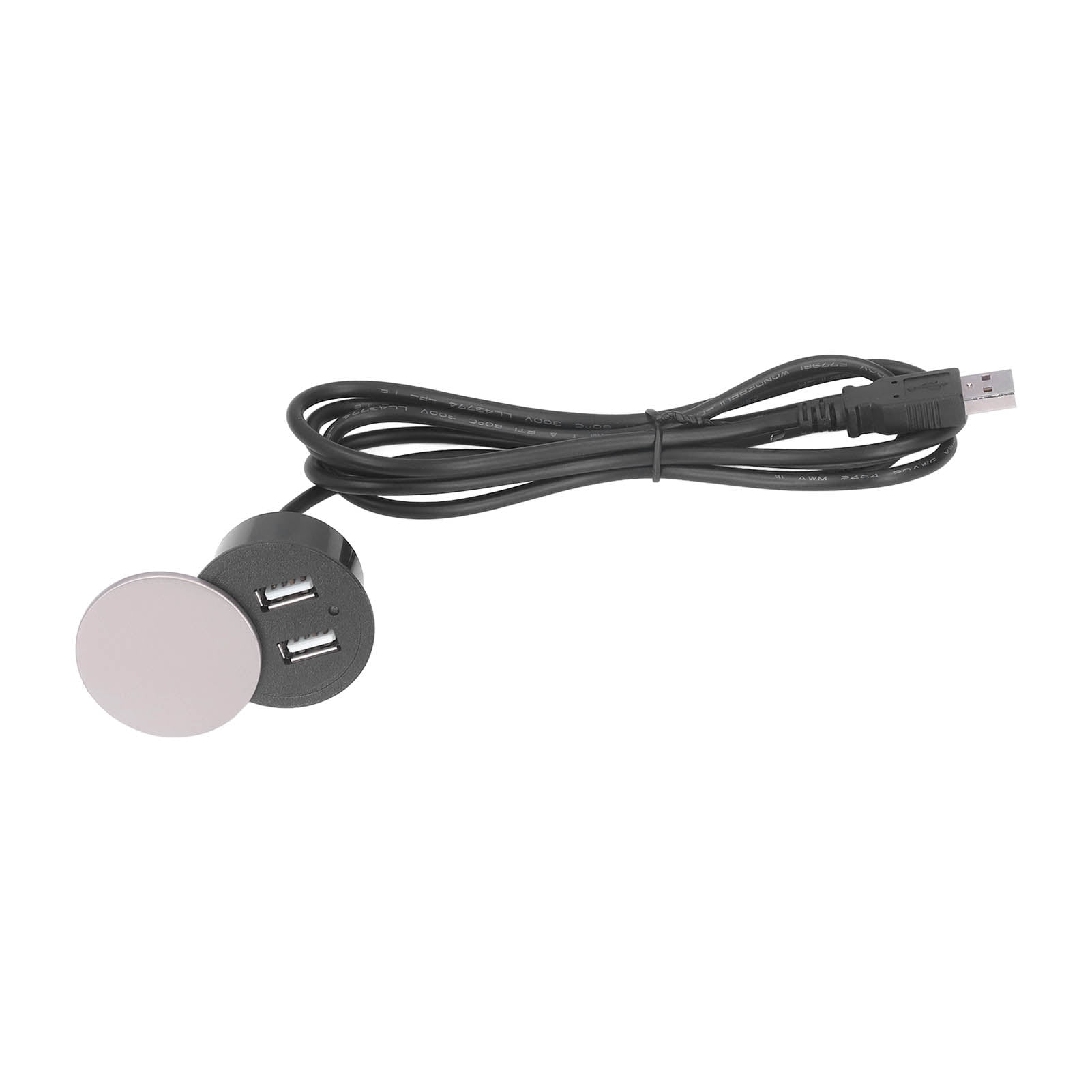 Charging Sockets Desktop Power Grommet Power Outlet Socket with 2 USB