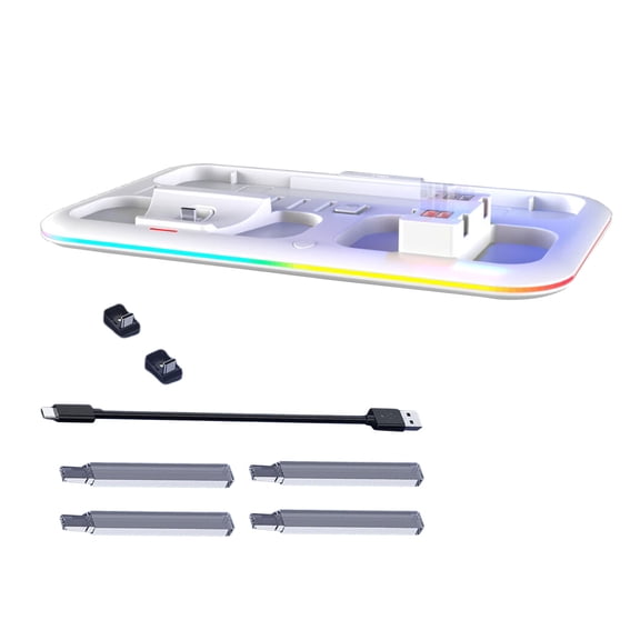 Charging Stand Charging Station for Gaming Controller Type-C Charging Cradles with 8 Game Card Slot Cooling Base