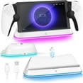 thumbnail image 1 of Charging Stand for PlayStation Portal, Enhanced Stability Charger Dock or Station with On/Off RGB Light and Type-C Cable, Pogo Pin Adapter and 30° Comfort Angle Design for PS Portal (White), 1 of 12