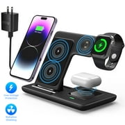 Charging Station for Apple Multiple Devices,3 in 1 Fast Charging Dock Stand for iPhone 14/13/12/11/Pro/XS/Xs Max/XR/X/SE/8/8 Plus Apple Watch 8/7/6/SE/5/4/3/2 AirPods 3/2/Pro