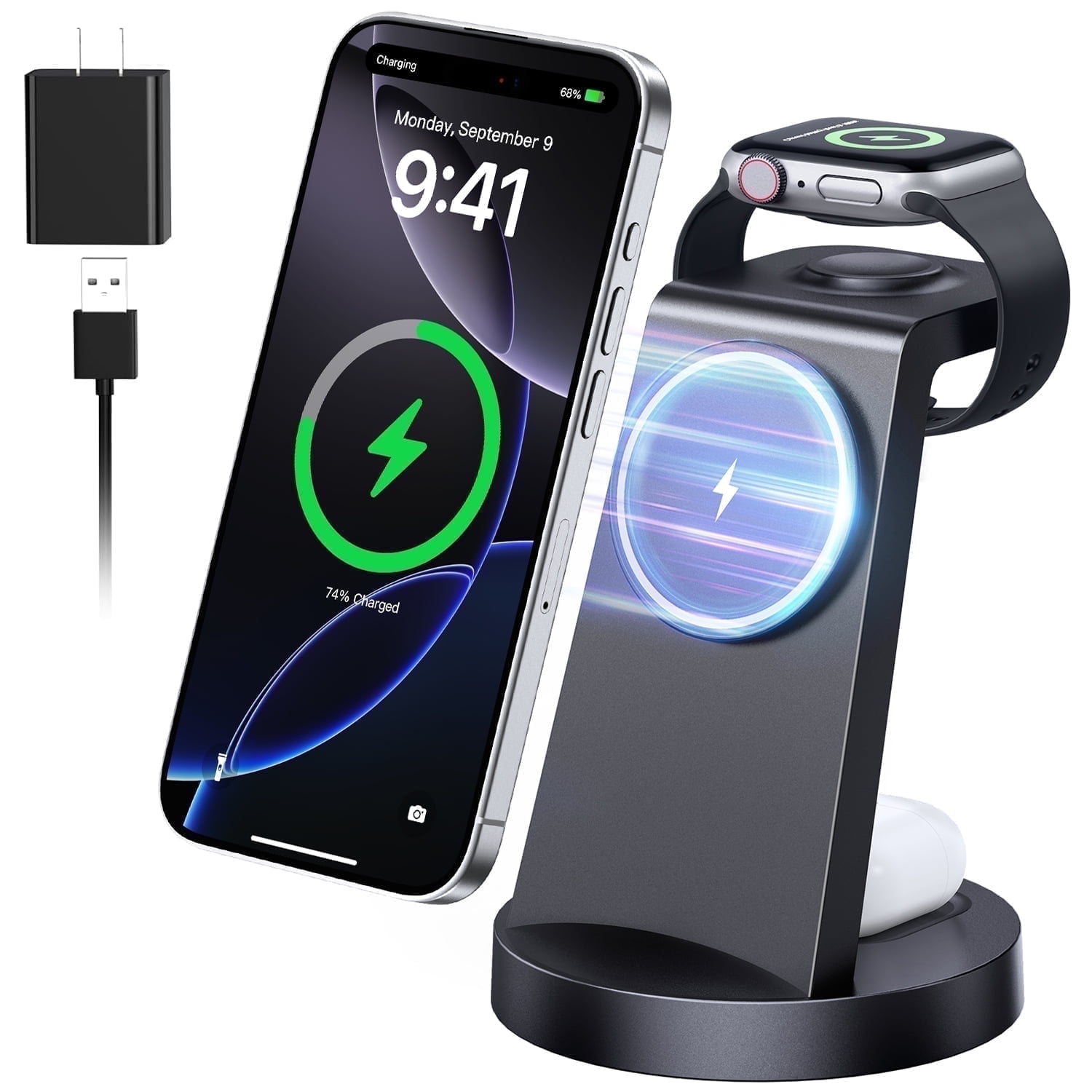 Charging Stand Apple Watch Iphone 12 Pro Wireless Charging What - Main Image