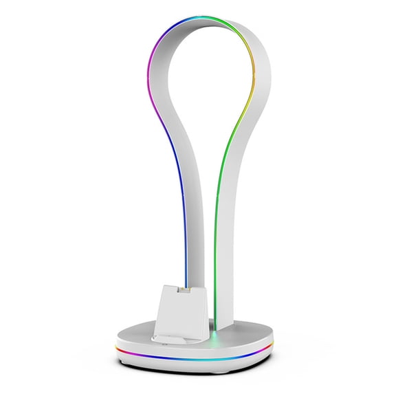 Charging Station Console Magnetic Headphone Holder 2 USB Port Charger Dock Adjustable Light Charging Base