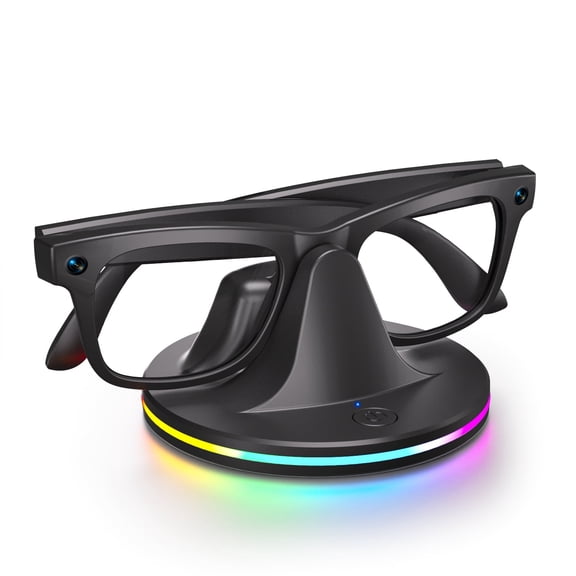 Charging Station Dock Compatible with Meta Wayfarer/Ray-Ban Smart Glasses with RGB Light