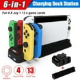thumbnail image 1 of Charging Station Fit for Nintendo Switch, Switch OLED, Joy-con, 6-in-1 Fast Controller Charging Dock, Multifunctional Portable Charger Stand with LED Indicator, 13 Game Card Slots, 1 of 8