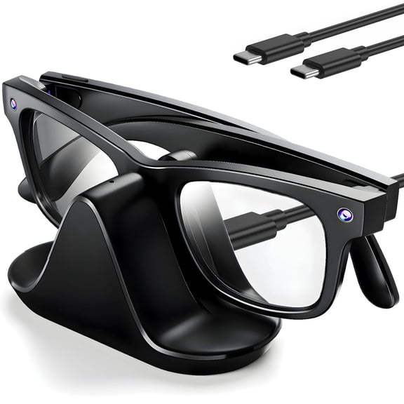 Charging Station for Meta Wayfarer/Skyler/Headliner, Compact Charger, Compatible with Oakley HSTN, LED Indicator, Space Gray