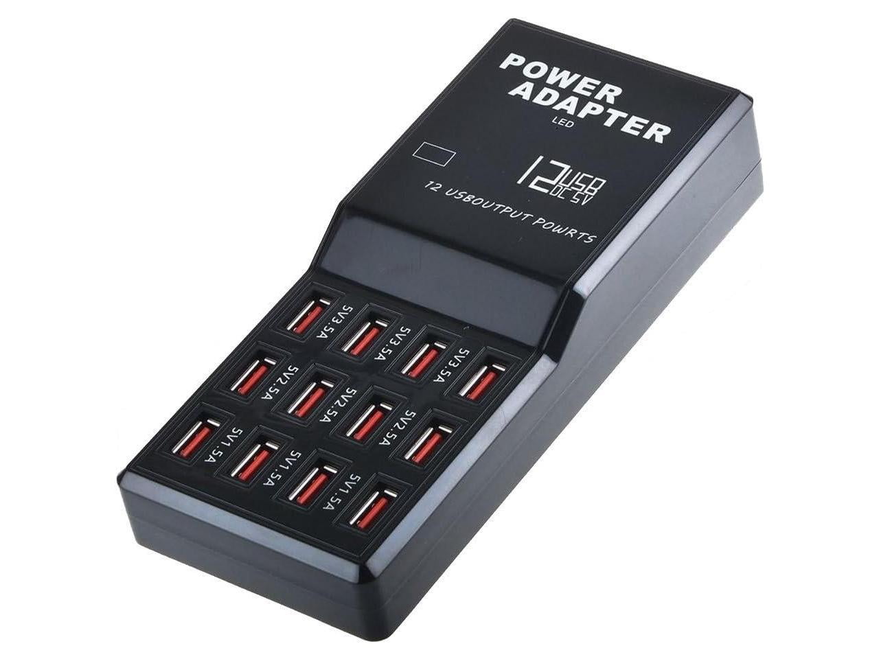 Charging Station for Multiple Devices, 60w 12-Ports USB Charging Station, Charging Station for Multiple Devices Apple, Compatible with Various Brands of Mobile Phones