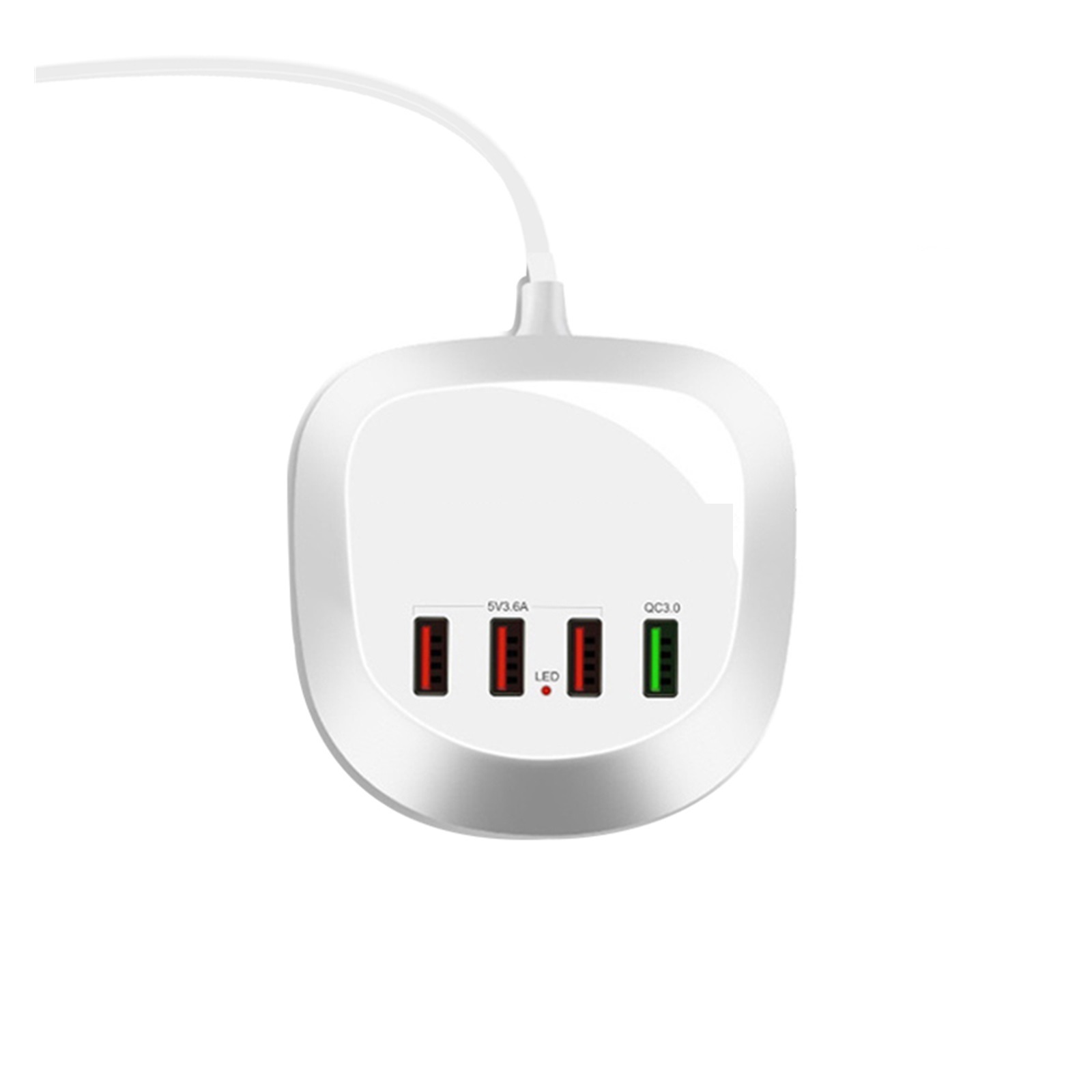 Charging Station For Multiple Devices,Quick Charge 3.0 Fast Charger Adapter 8 USB Charger Station Type C Phone Charger For Multiple Devices ,No More Cable Clutter