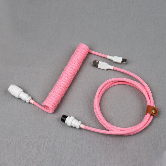Charging USB Coiled Braided Cable Gx16 aviator Keyboard Cable Type c Usb Fast Coiled Cable for Keyboard