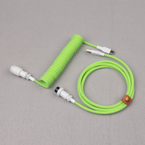 Charging USB Coiled Braided Cable Gx16 aviator Keyboard Cable Type c Usb Fast Coiled Cable for Keyboard