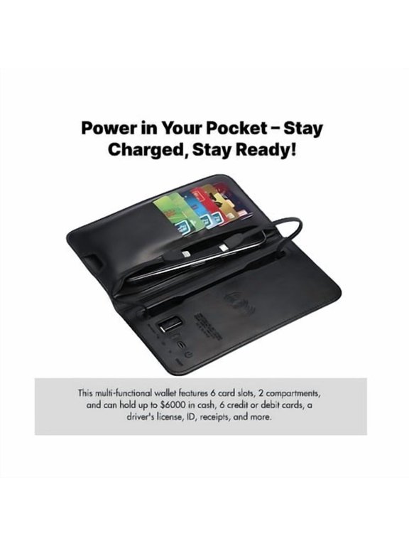 Charging Wallet with Built-in Power Bank