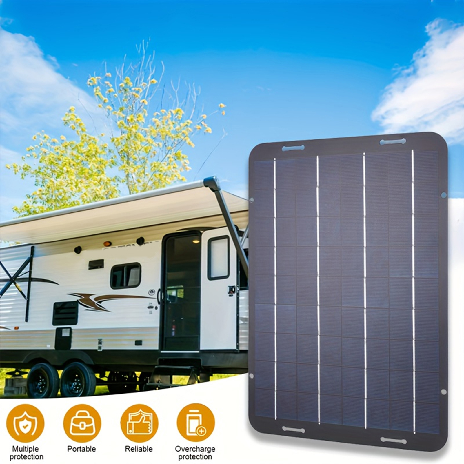 Charging plate,Solar Panel Plate Waterproof 18v Solar Maintainer