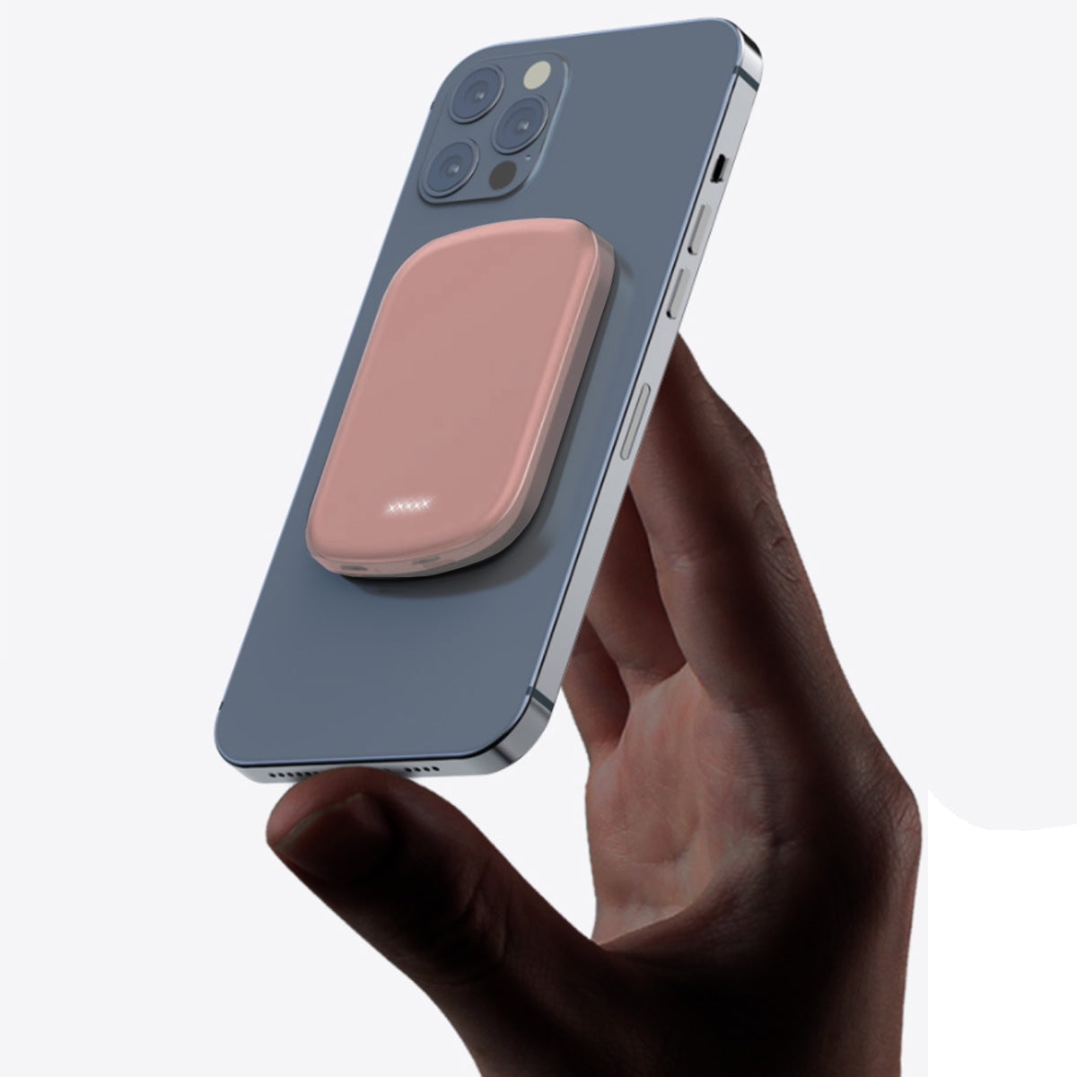 Chargomate Magnetic Portable Wireless Charger And Power Bank For Apple And Android - METALLIC PINK